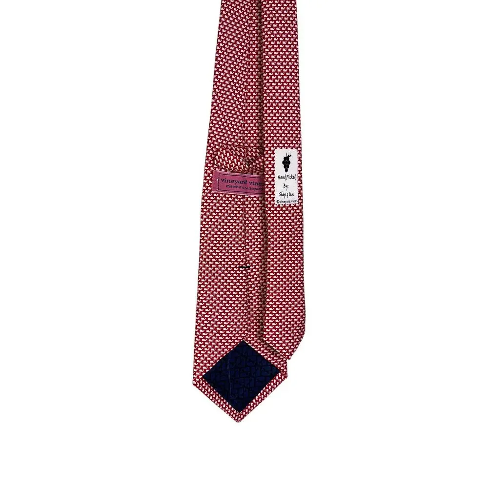 Vineyard Vines‎ Necktie Boys OS Red White Classic Preppy Whale Print